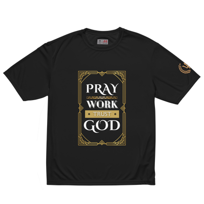 ALTMR Pickleball "Pray work trust GOD" Unisex performance crew neck t-shirt