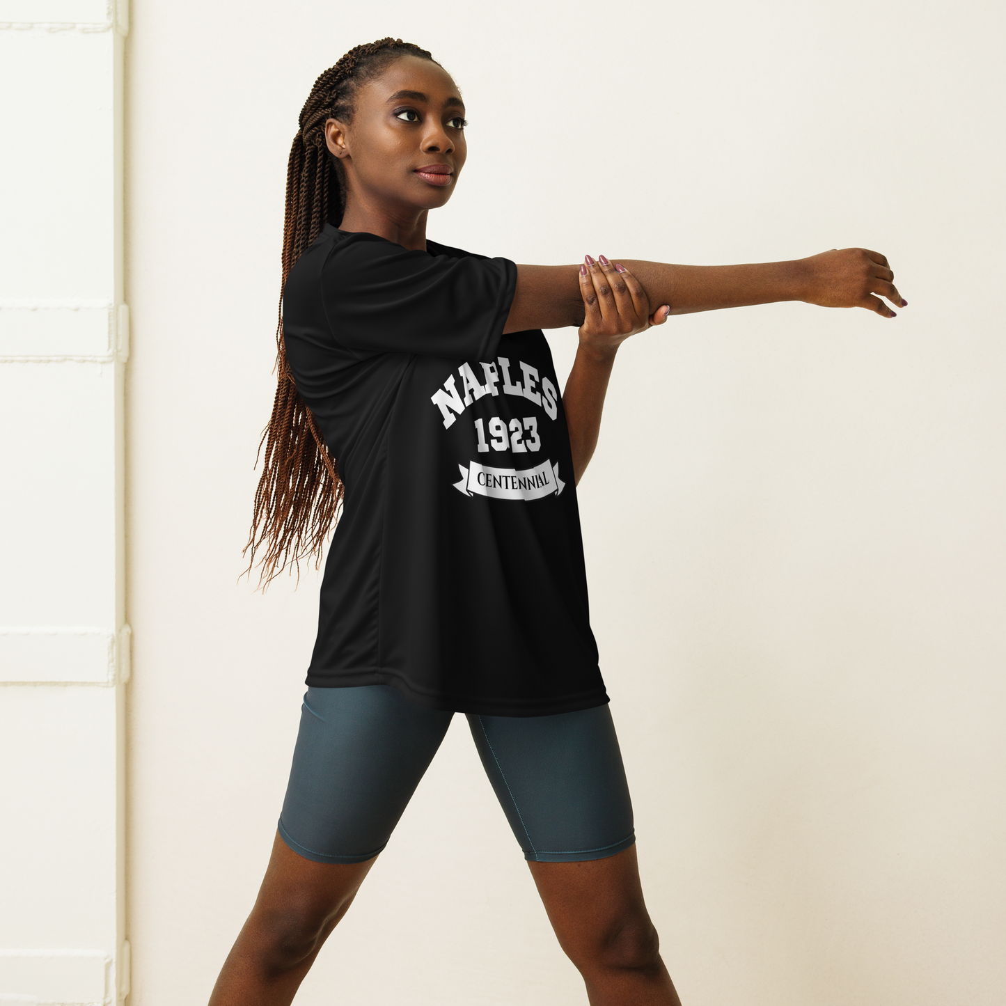 Girls black crew neck t shirt 