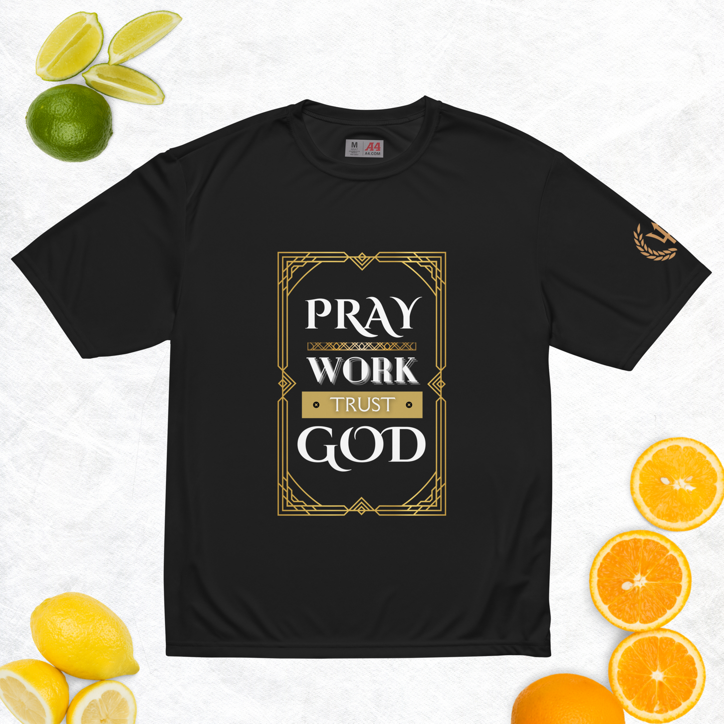 ALTMR Pickleball "Pray work trust GOD" Unisex performance crew neck t-shirt