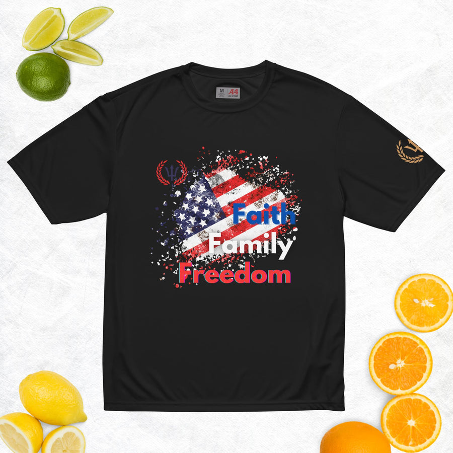 ALTMR Faith Family Freedom Unisex performance crew neck t-shirt