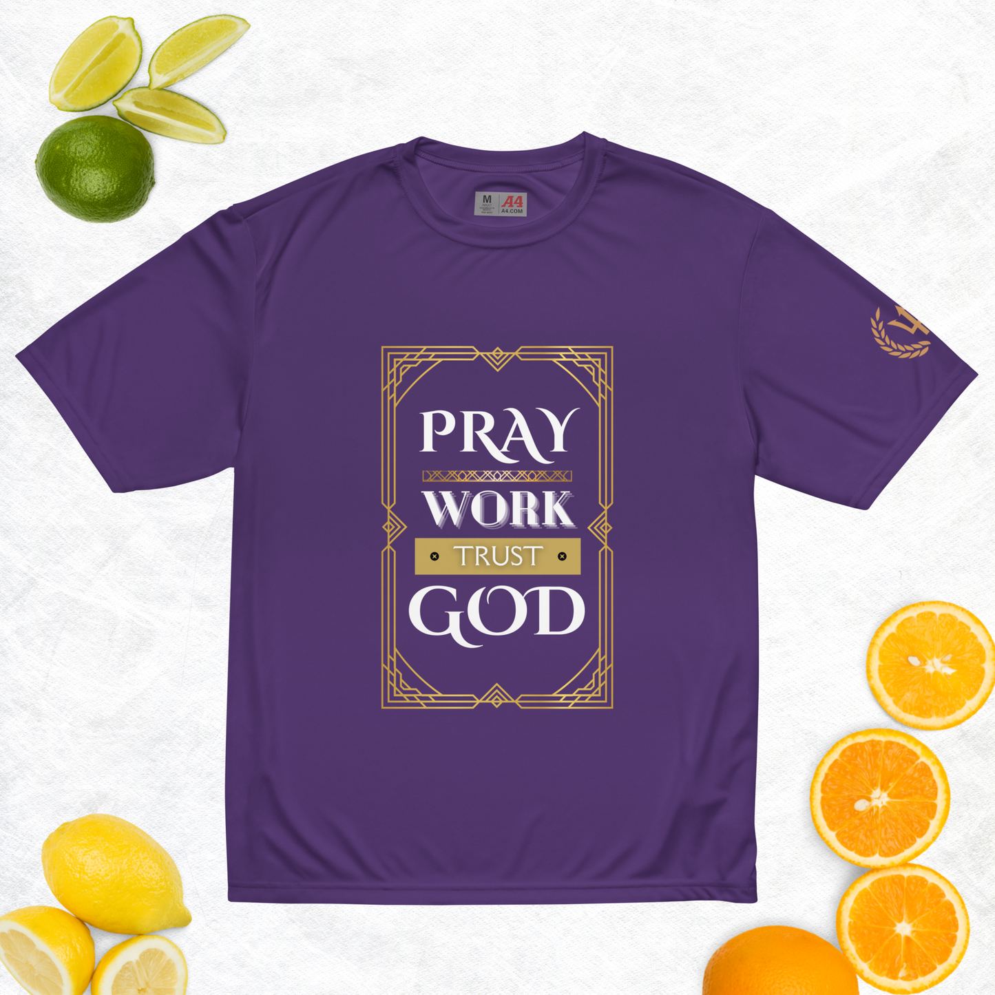 ALTMR Pickleball "Pray work trust GOD" Unisex performance crew neck t-shirt