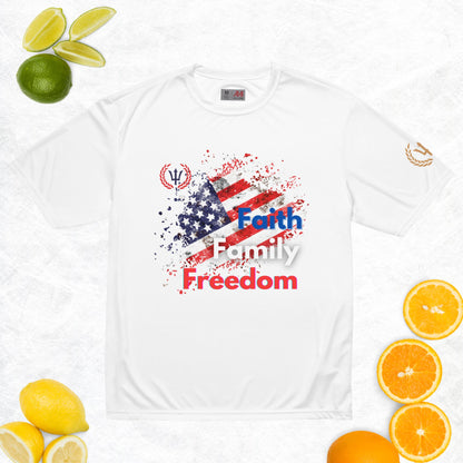 ALTMR "Faith Family Freedom" Patriotic Pickleball Unisex performance t-shirt